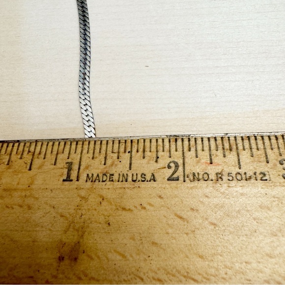 Herringbone Chain Bracelet Marked Korea Silver Tone Classic - Picture 8 of 8